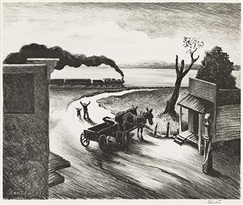 THOMAS HART BENTON (1889 - 1975) Edge of Town.                                                                                                   